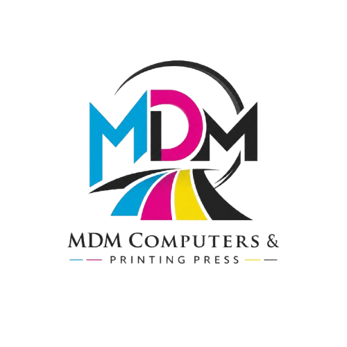 MDM Computers & Printing Press Logo